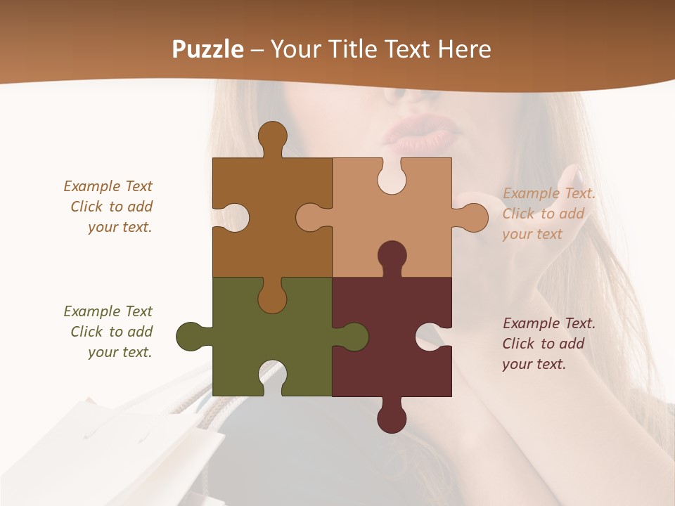 A Woman Is Holding Shopping Bags In Her Hands PowerPoint Template