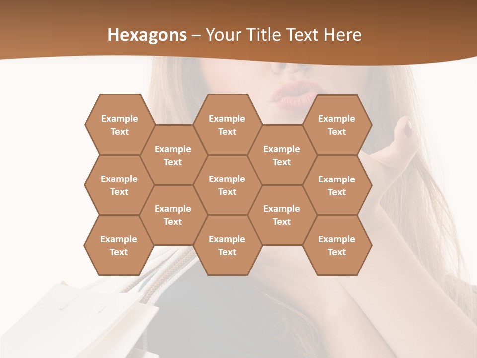 A Woman Is Holding Shopping Bags In Her Hands PowerPoint Template