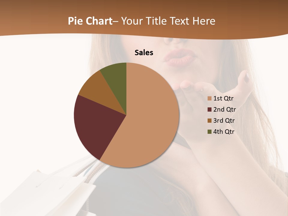 A Woman Is Holding Shopping Bags In Her Hands PowerPoint Template