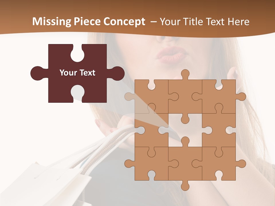 A Woman Is Holding Shopping Bags In Her Hands PowerPoint Template