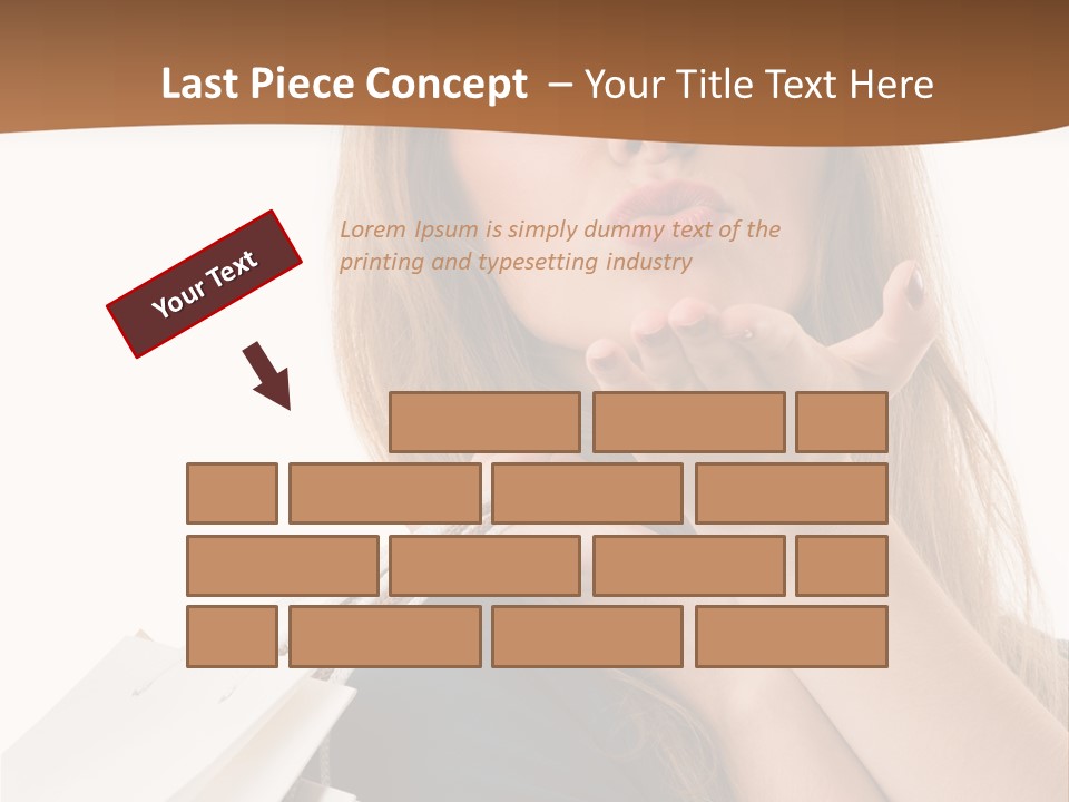 A Woman Is Holding Shopping Bags In Her Hands PowerPoint Template