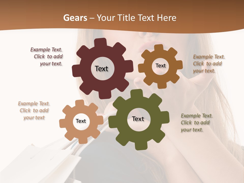 A Woman Is Holding Shopping Bags In Her Hands PowerPoint Template