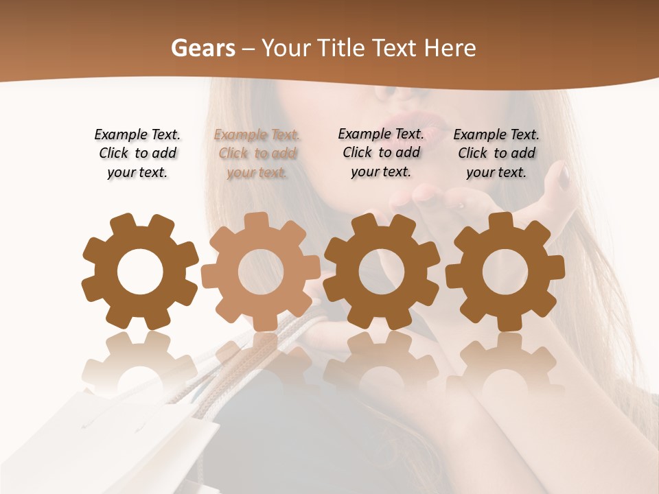 A Woman Is Holding Shopping Bags In Her Hands PowerPoint Template