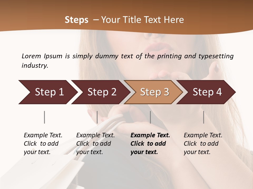 A Woman Is Holding Shopping Bags In Her Hands PowerPoint Template