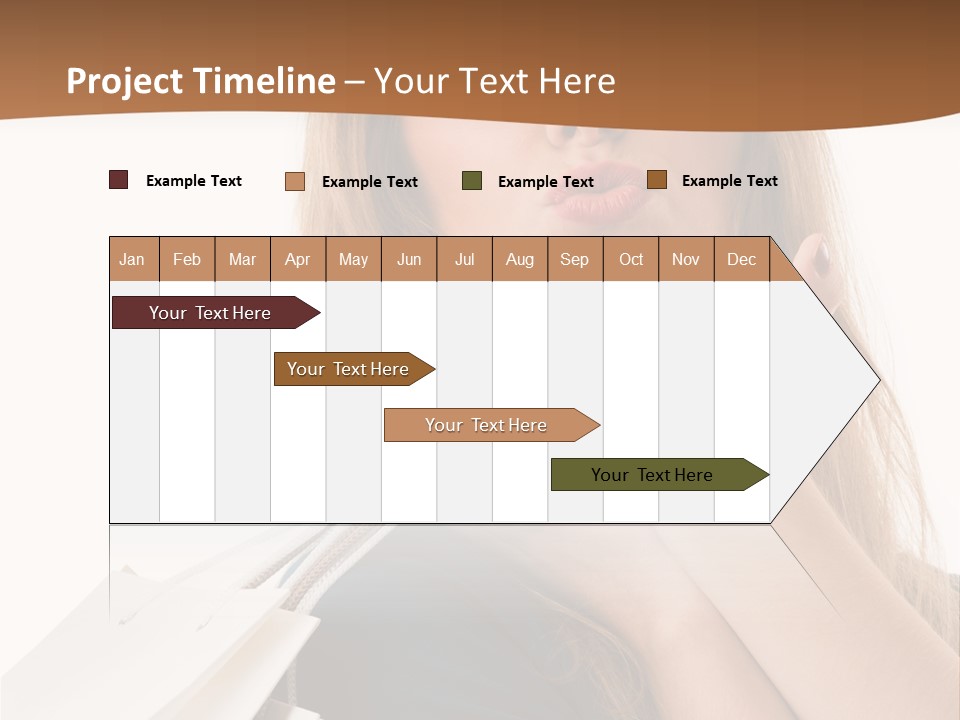 A Woman Is Holding Shopping Bags In Her Hands PowerPoint Template