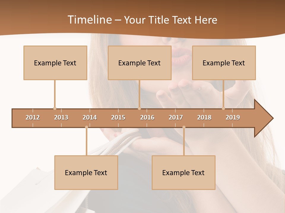 A Woman Is Holding Shopping Bags In Her Hands PowerPoint Template