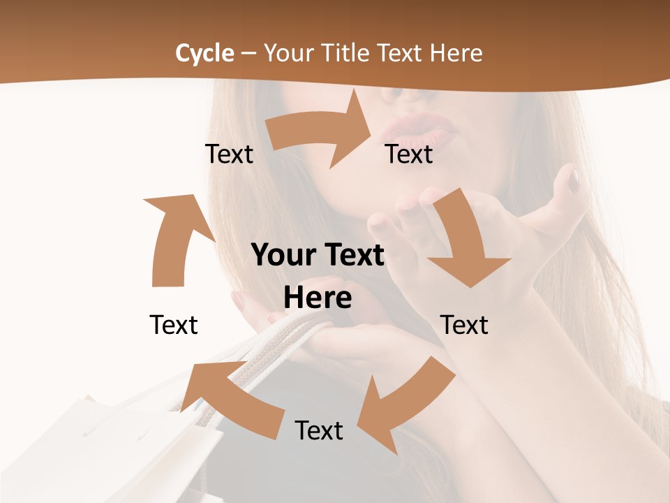 A Woman Is Holding Shopping Bags In Her Hands PowerPoint Template