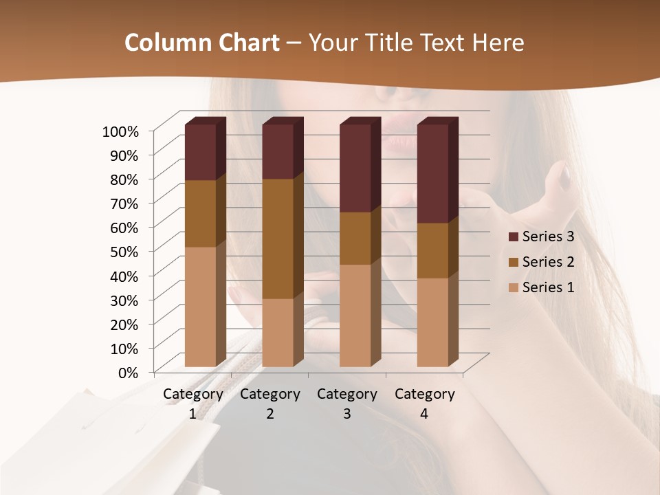 A Woman Is Holding Shopping Bags In Her Hands PowerPoint Template