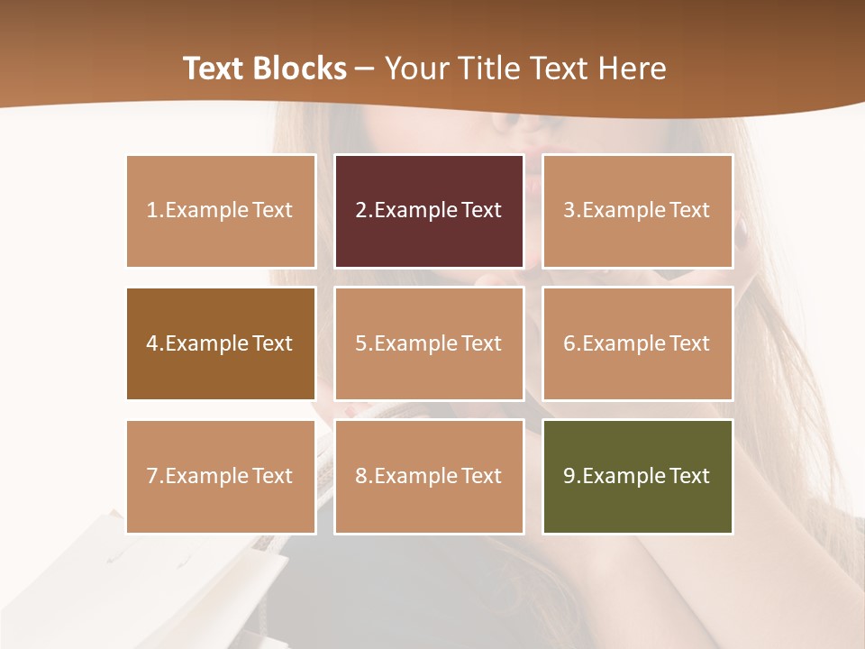 A Woman Is Holding Shopping Bags In Her Hands PowerPoint Template