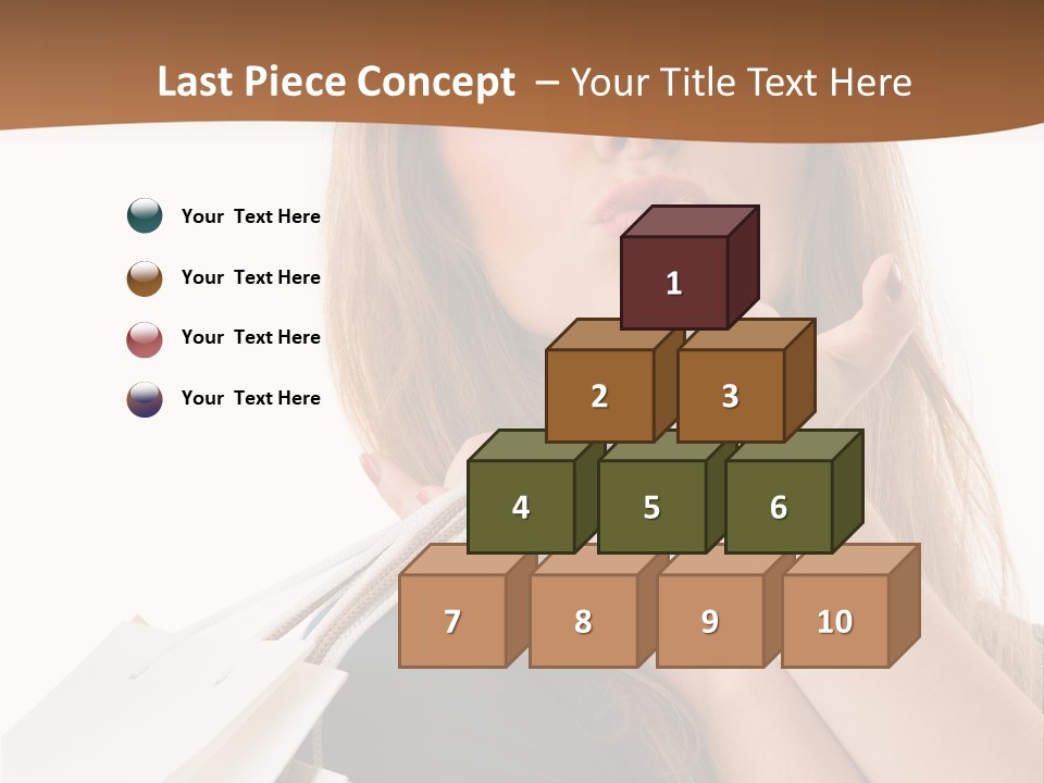 A Woman Is Holding Shopping Bags In Her Hands PowerPoint Template