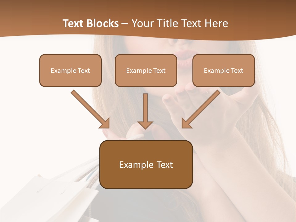 A Woman Is Holding Shopping Bags In Her Hands PowerPoint Template