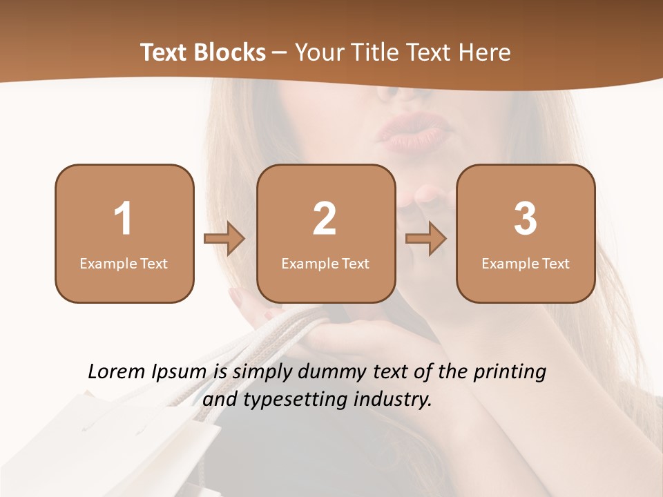 A Woman Is Holding Shopping Bags In Her Hands PowerPoint Template