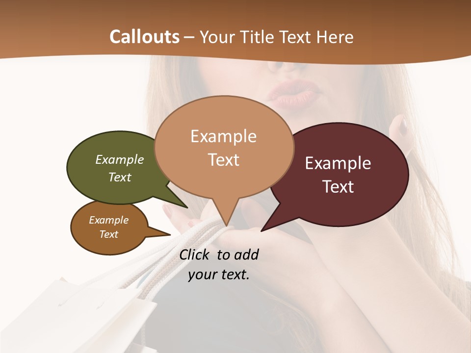 A Woman Is Holding Shopping Bags In Her Hands PowerPoint Template