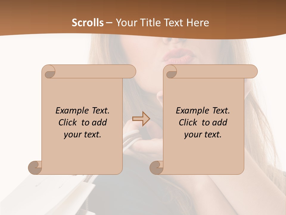 A Woman Is Holding Shopping Bags In Her Hands PowerPoint Template