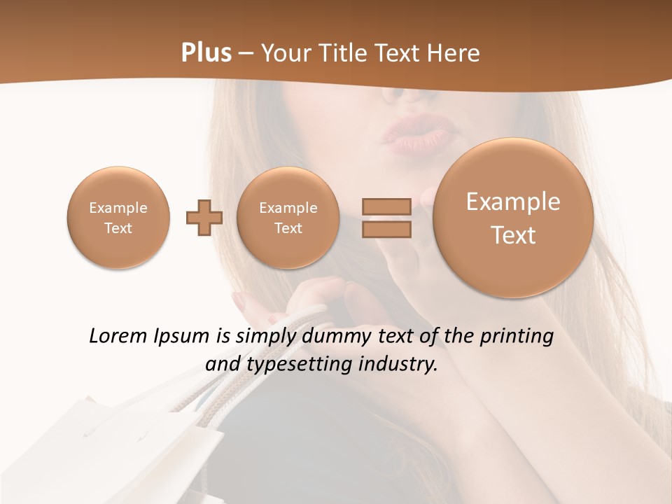 A Woman Is Holding Shopping Bags In Her Hands PowerPoint Template