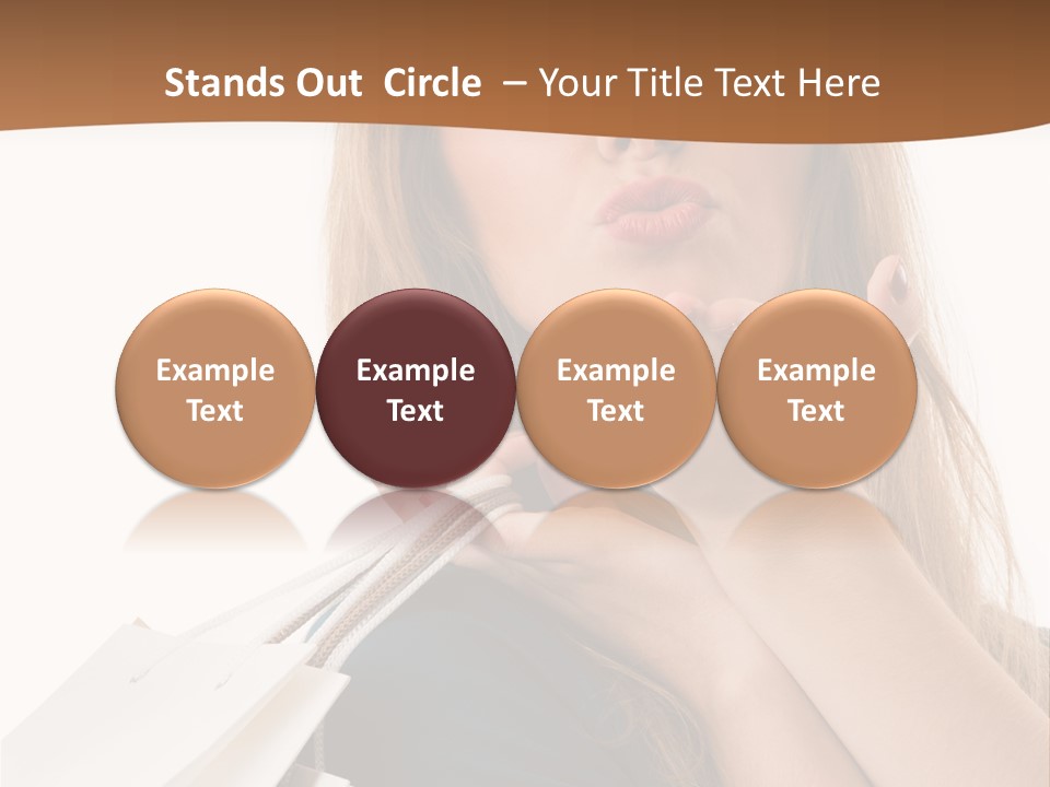 A Woman Is Holding Shopping Bags In Her Hands PowerPoint Template