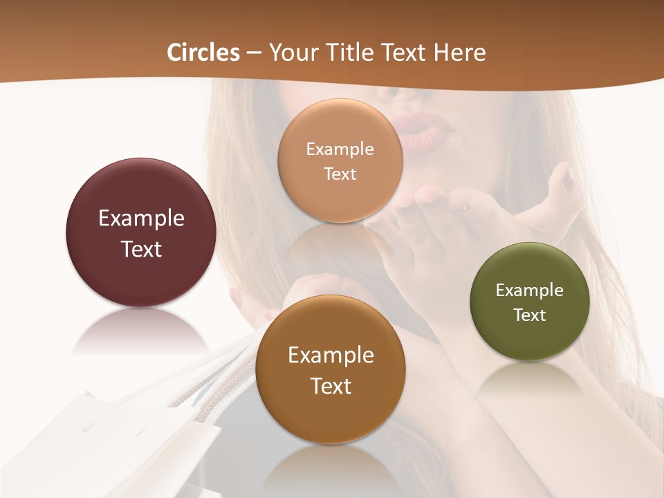 A Woman Is Holding Shopping Bags In Her Hands PowerPoint Template