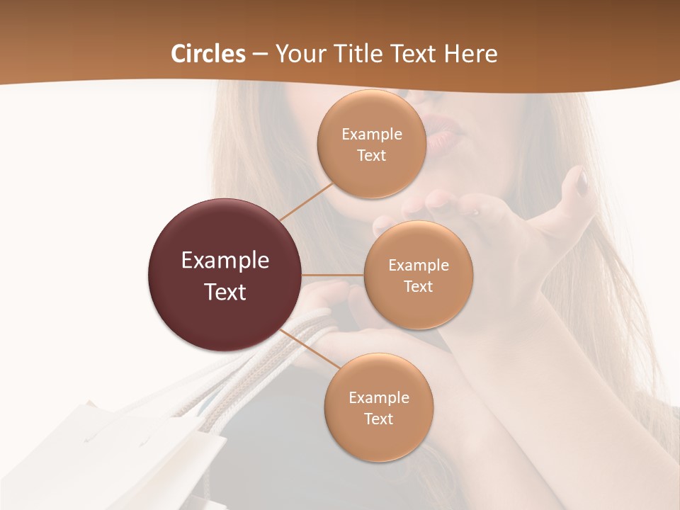 A Woman Is Holding Shopping Bags In Her Hands PowerPoint Template