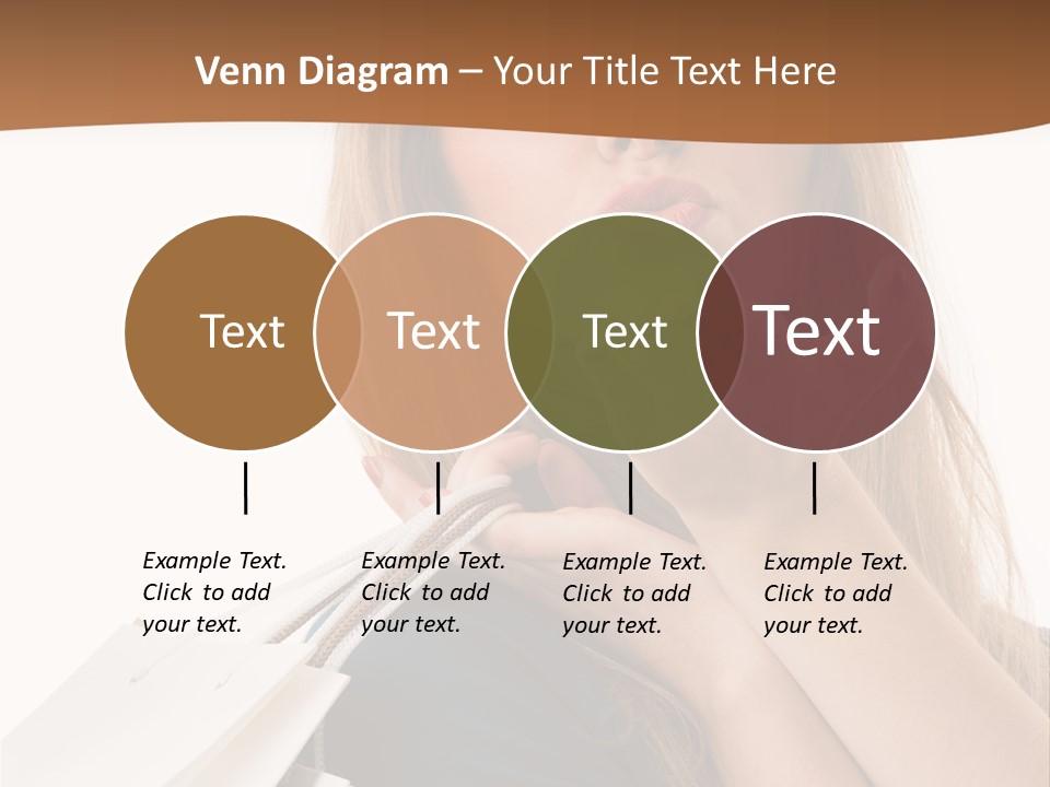 A Woman Is Holding Shopping Bags In Her Hands PowerPoint Template