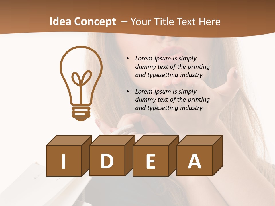 A Woman Is Holding Shopping Bags In Her Hands PowerPoint Template