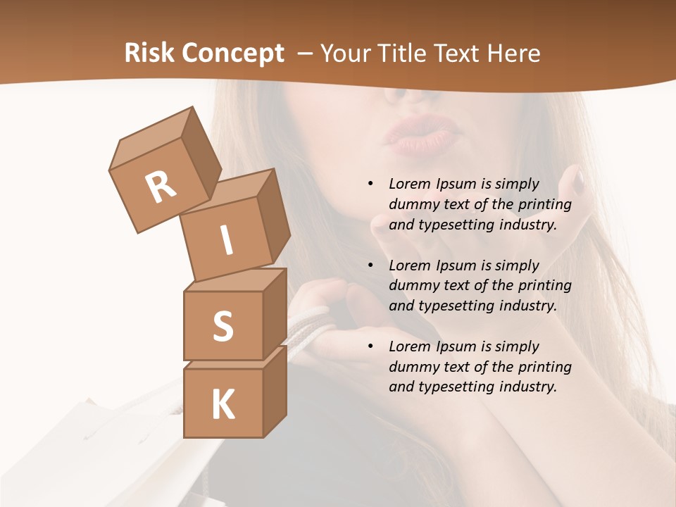 A Woman Is Holding Shopping Bags In Her Hands PowerPoint Template