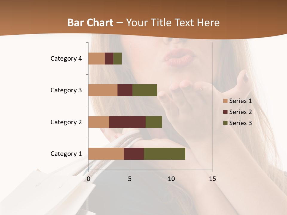 A Woman Is Holding Shopping Bags In Her Hands PowerPoint Template