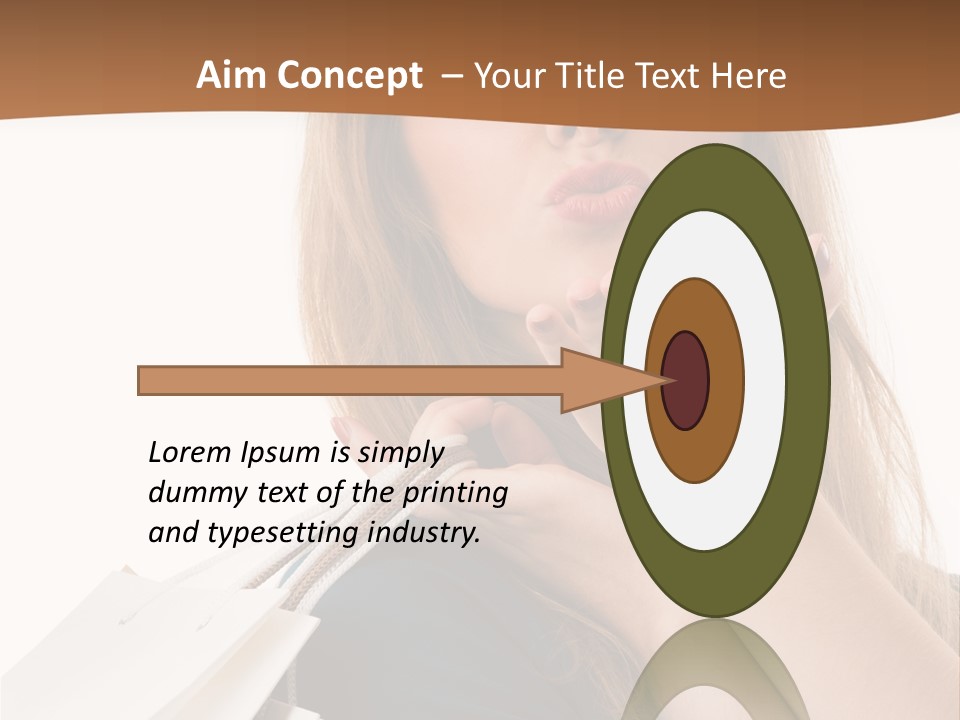 A Woman Is Holding Shopping Bags In Her Hands PowerPoint Template