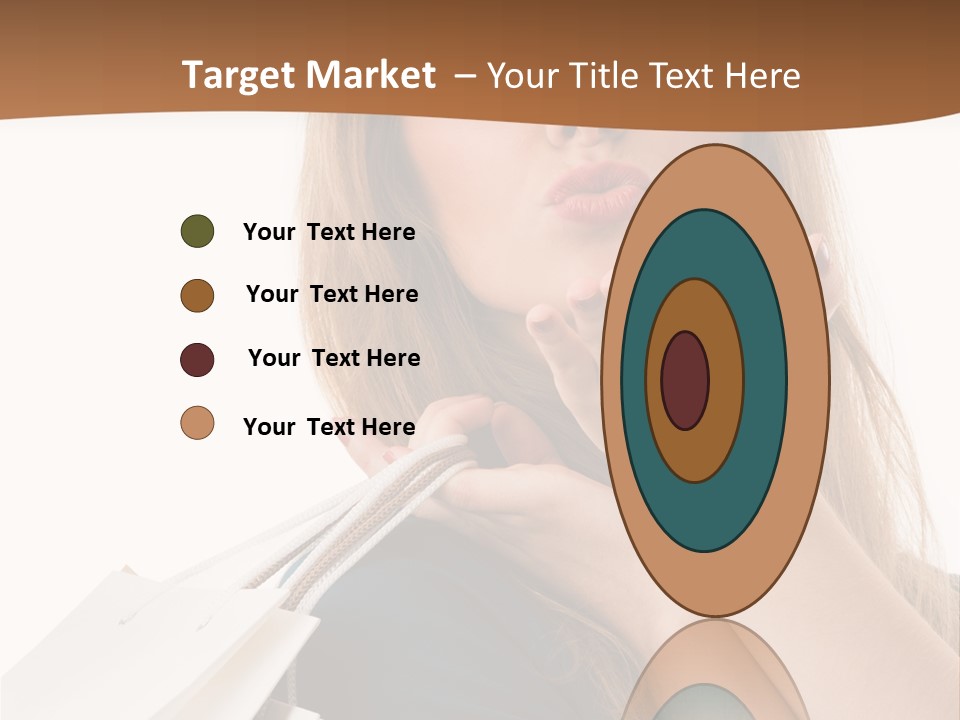 A Woman Is Holding Shopping Bags In Her Hands PowerPoint Template