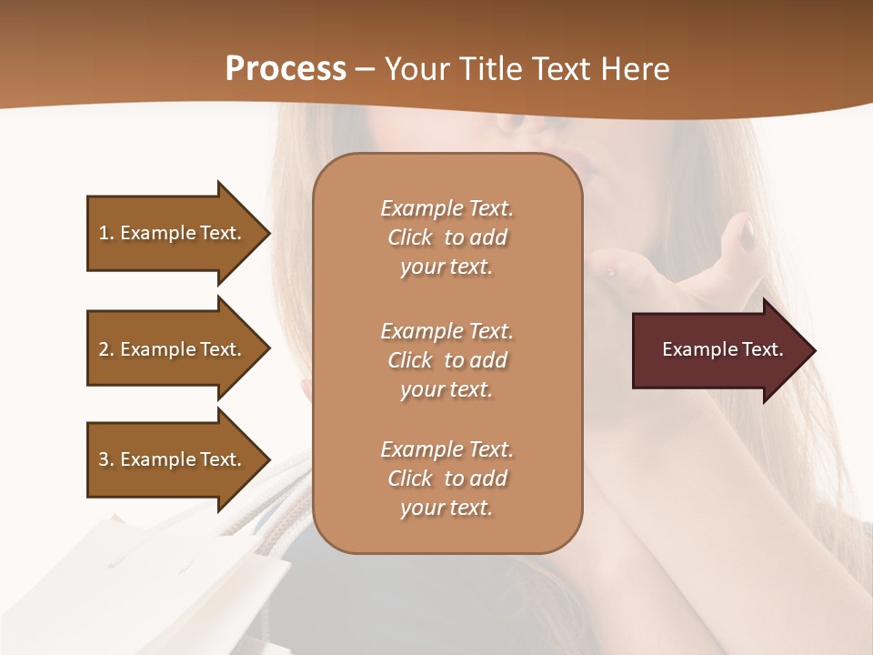 A Woman Is Holding Shopping Bags In Her Hands PowerPoint Template