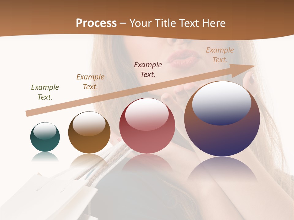 A Woman Is Holding Shopping Bags In Her Hands PowerPoint Template