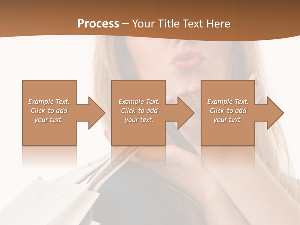 A Woman Is Holding Shopping Bags In Her Hands PowerPoint Template