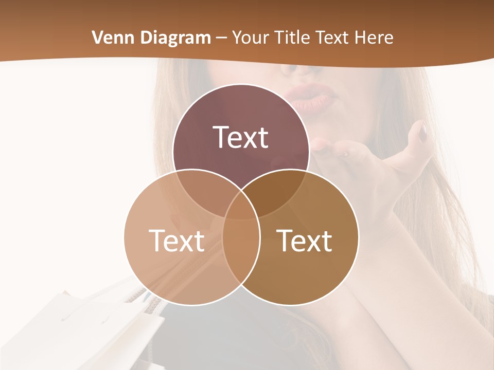 A Woman Is Holding Shopping Bags In Her Hands PowerPoint Template