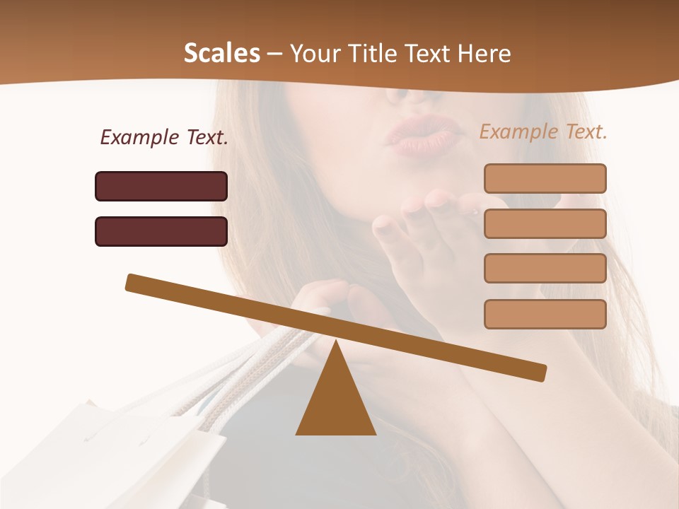 A Woman Is Holding Shopping Bags In Her Hands PowerPoint Template