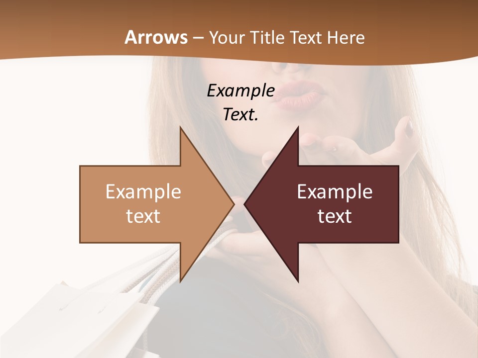 A Woman Is Holding Shopping Bags In Her Hands PowerPoint Template