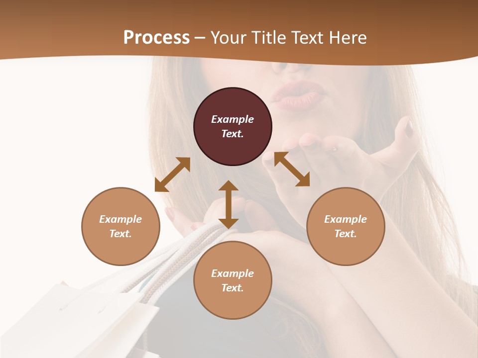 A Woman Is Holding Shopping Bags In Her Hands PowerPoint Template