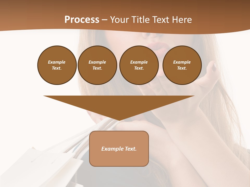 A Woman Is Holding Shopping Bags In Her Hands PowerPoint Template