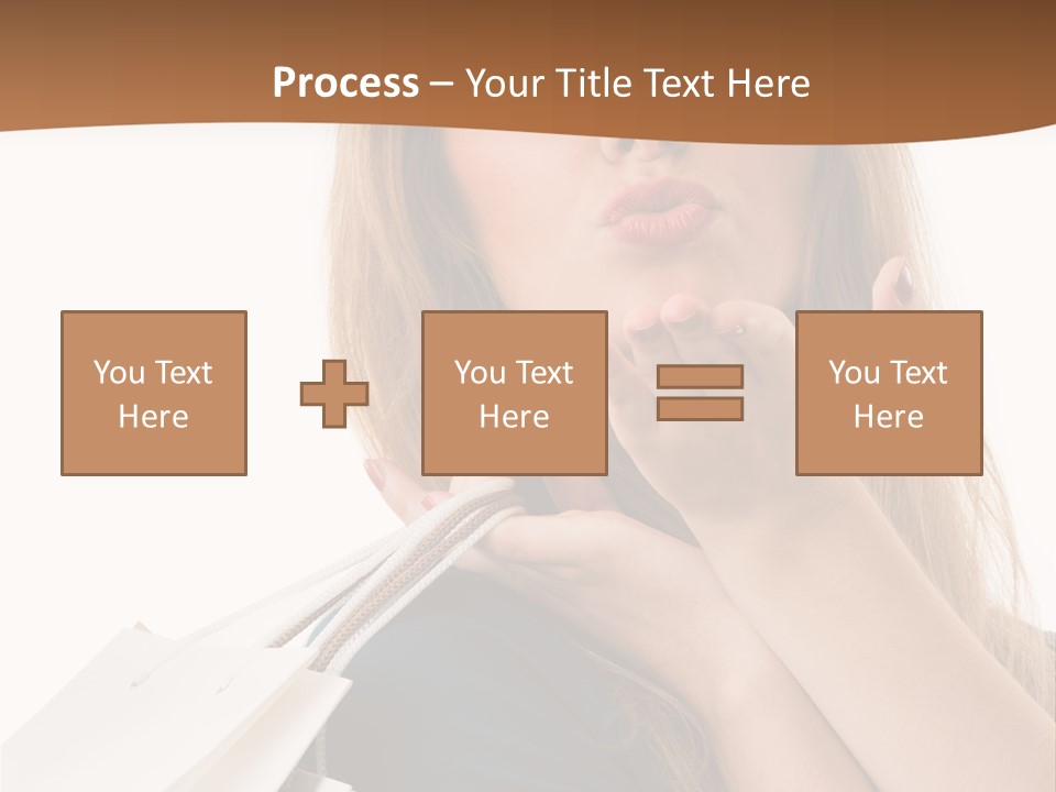 A Woman Is Holding Shopping Bags In Her Hands PowerPoint Template