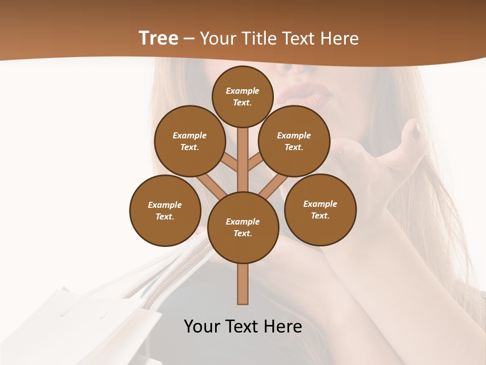 A Woman Is Holding Shopping Bags In Her Hands PowerPoint Template