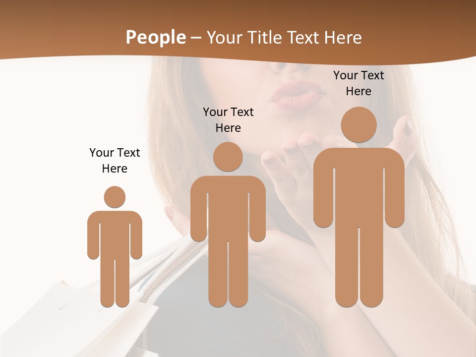 A Woman Is Holding Shopping Bags In Her Hands PowerPoint Template