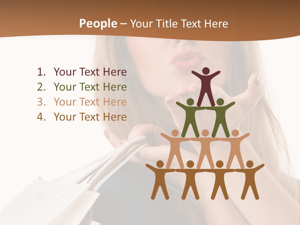 A Woman Is Holding Shopping Bags In Her Hands PowerPoint Template