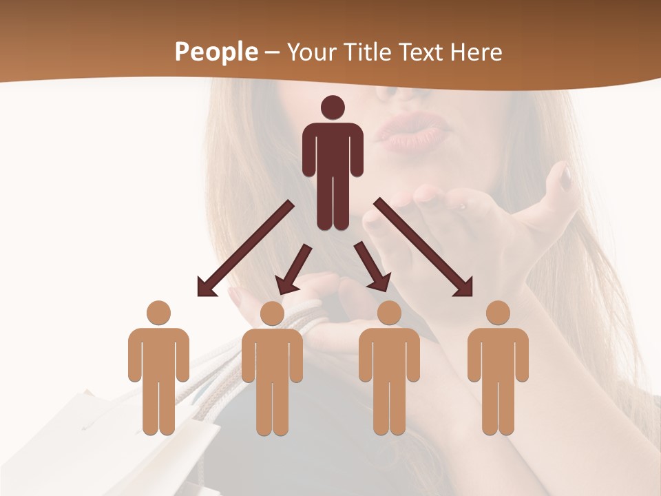 A Woman Is Holding Shopping Bags In Her Hands PowerPoint Template