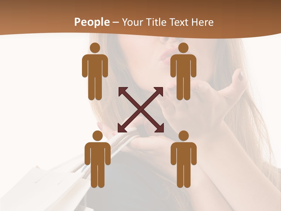 A Woman Is Holding Shopping Bags In Her Hands PowerPoint Template