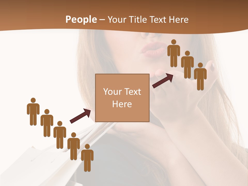 A Woman Is Holding Shopping Bags In Her Hands PowerPoint Template