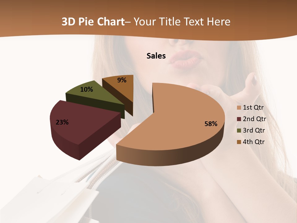 A Woman Is Holding Shopping Bags In Her Hands PowerPoint Template