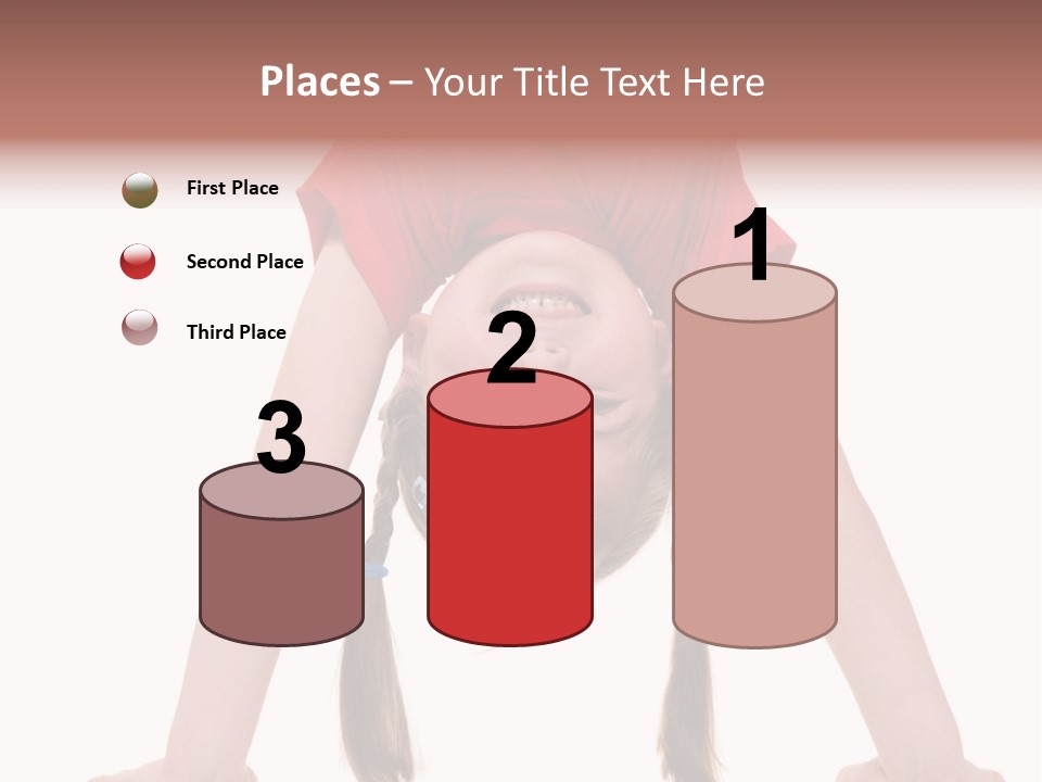 A Young Girl Doing A Handstand On Her Head PowerPoint Template