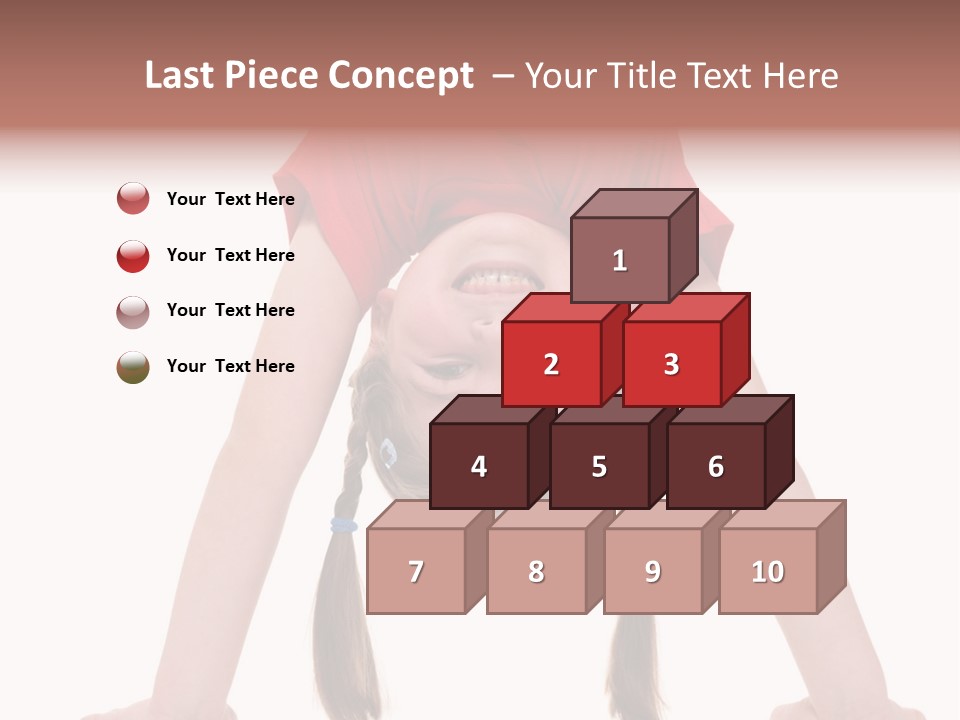 A Young Girl Doing A Handstand On Her Head PowerPoint Template