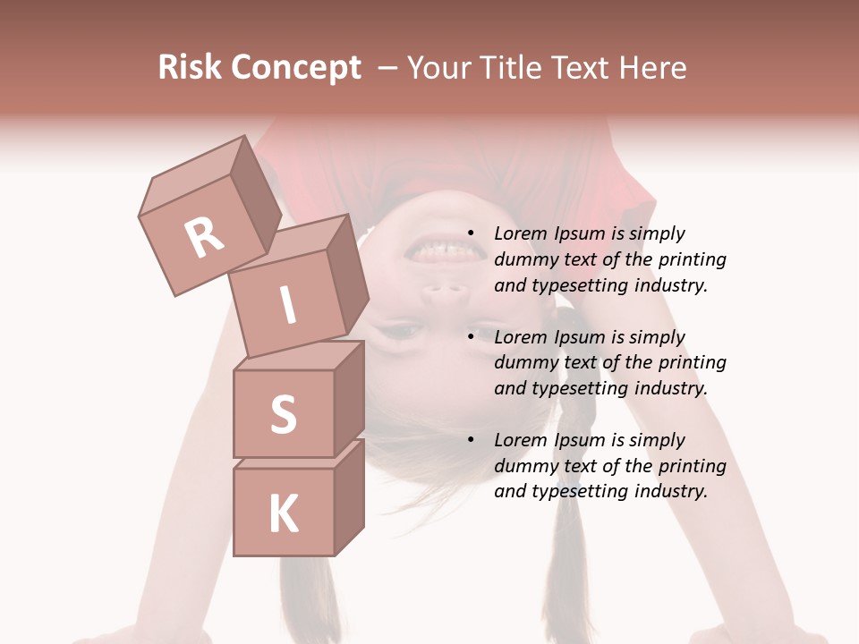 A Young Girl Doing A Handstand On Her Head PowerPoint Template