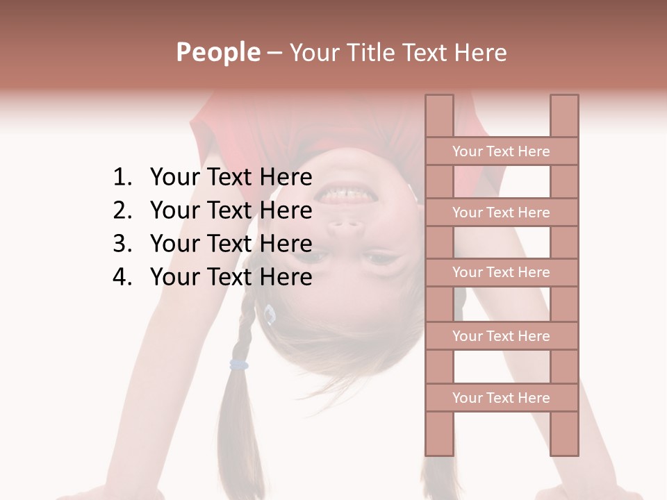 A Young Girl Doing A Handstand On Her Head PowerPoint Template