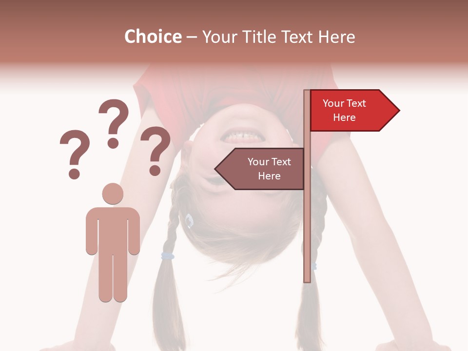 A Young Girl Doing A Handstand On Her Head PowerPoint Template