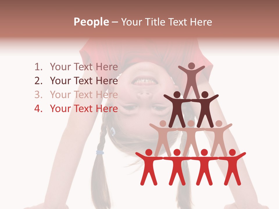 A Young Girl Doing A Handstand On Her Head PowerPoint Template